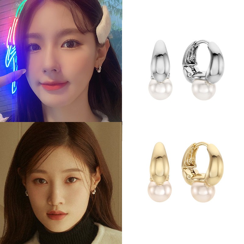 [女の子たちを未然に着用] aube pearlearring/韓国ファッションスタイル/SNS人気/デイリーアイテム/トレンドアクセサリー/韓国女性トレンド/韓国芸能人着用/セレブ着用/k-pop