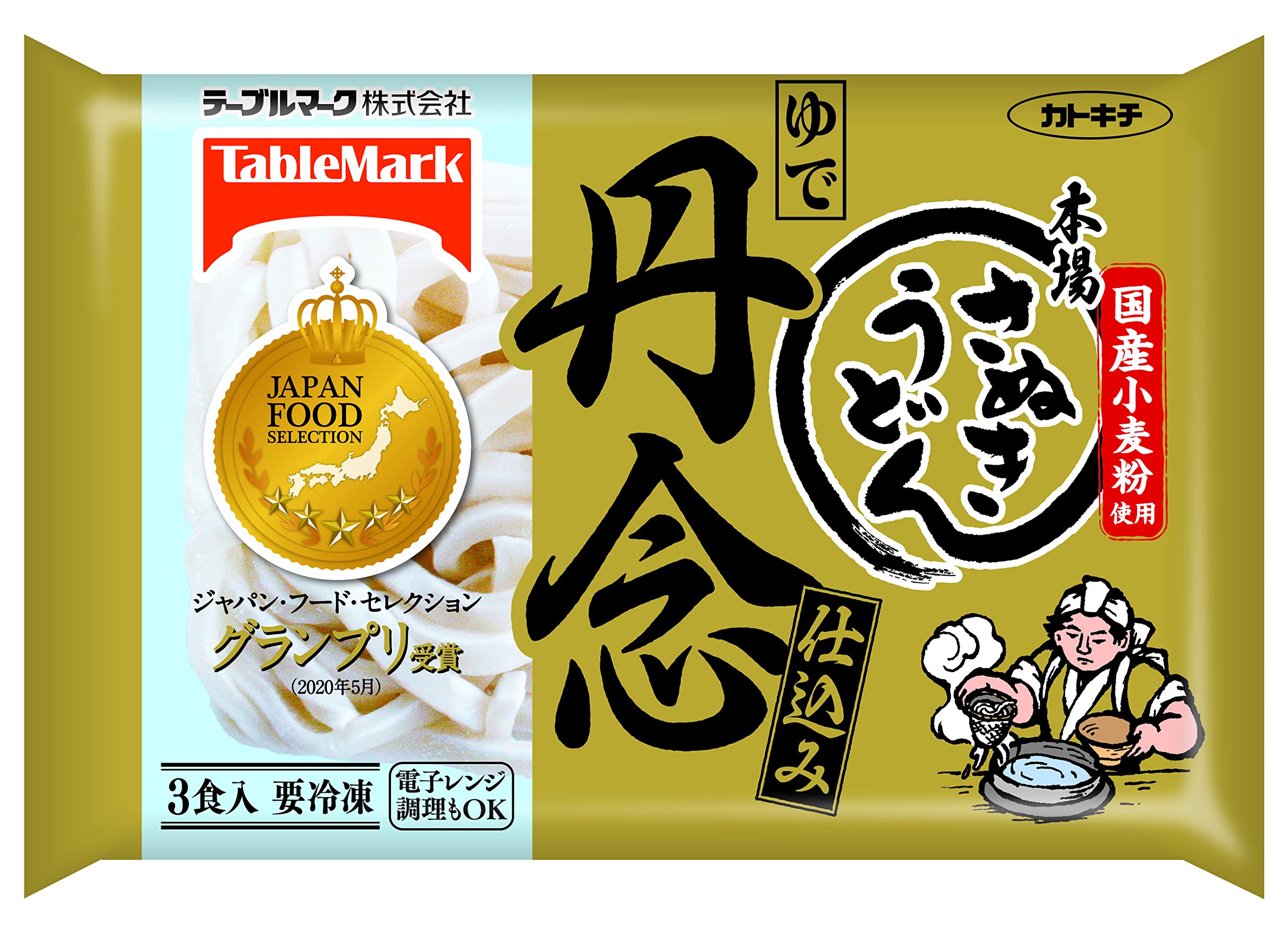 [冷凍]テーブルマーク 丹念仕込み本場さぬきうどん 3食 540g×6袋