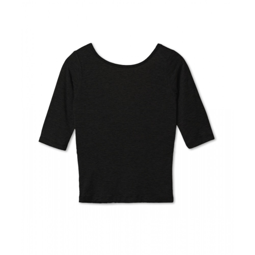GROVE GRVR スポーツ_Uネック Tシャツ_ブラック