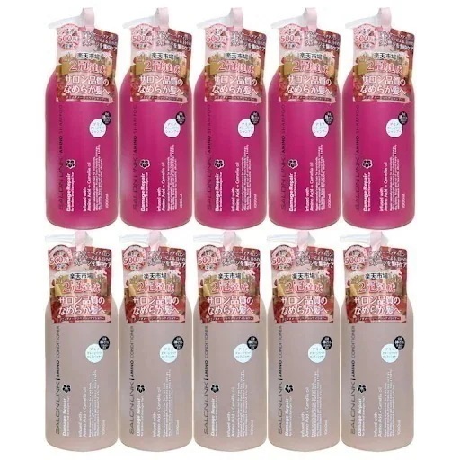 サロン リンク アミノ ダメージリペア 椿シャンプー 椿コンディショナー 1000ml 各5個セット 椿