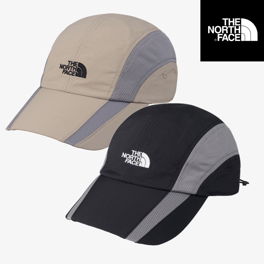 2025年春 新作 スロープメッシュキャップ UVカット 通気性 韓国ファッション スポーティー アウトドア 2色」