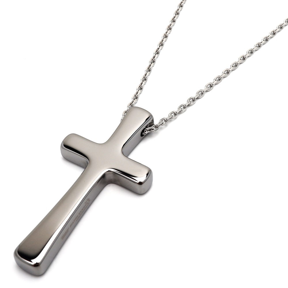 タングステン ラージクロスネックレス [n614]