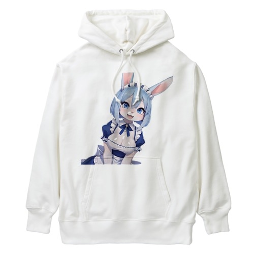 【文字入れ可能受注生産】ウサギの女の子　メイド　ケモナー　笑顔 ヘビーウェイトパーカー 8,546円