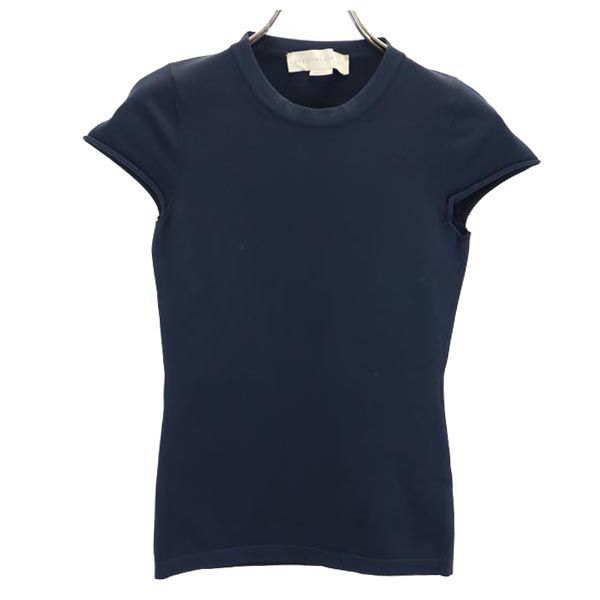 イタリア製 半袖 ニット 36 紺 フレンチスリーブ セーター レディース 4,650円
