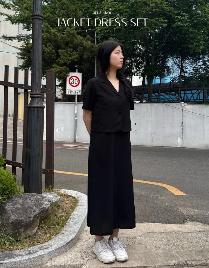 [하객룩/데이트룩/오피스룩] 나시원피스 투피스 여름자켓 원피스