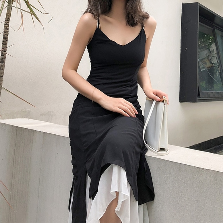 ワンピース レディース キャミソールワンピース キャミワンピ ドレス ノースリーブ キャミソール