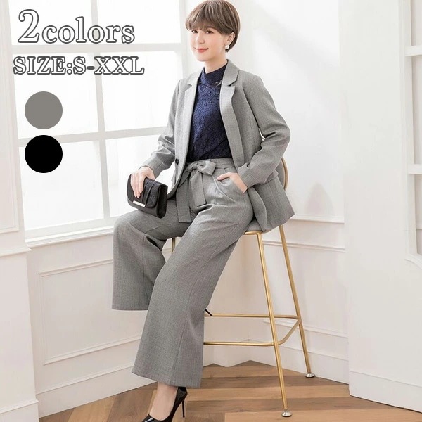 フォーマル セットアップ スーツ ジャケット パンツ 長袖 披露宴 二次会 パーティードレス フォーマル アウター ジャケット レディース (送料無料) 6,181円