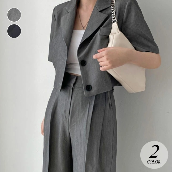 【2025新作 急速出荷】ツーピース スーツ ジャケット パンツ レディース 通勤 ビジネス オフィス オフィスカジュアル ビジネススーツ スーツジャケット スーツパンツ ブラック グレー 韓国ファッ