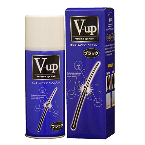 【増量220gx6個】 V-up ボリューム アップ ヘアスプレー ブラック 220g 【6本パック】