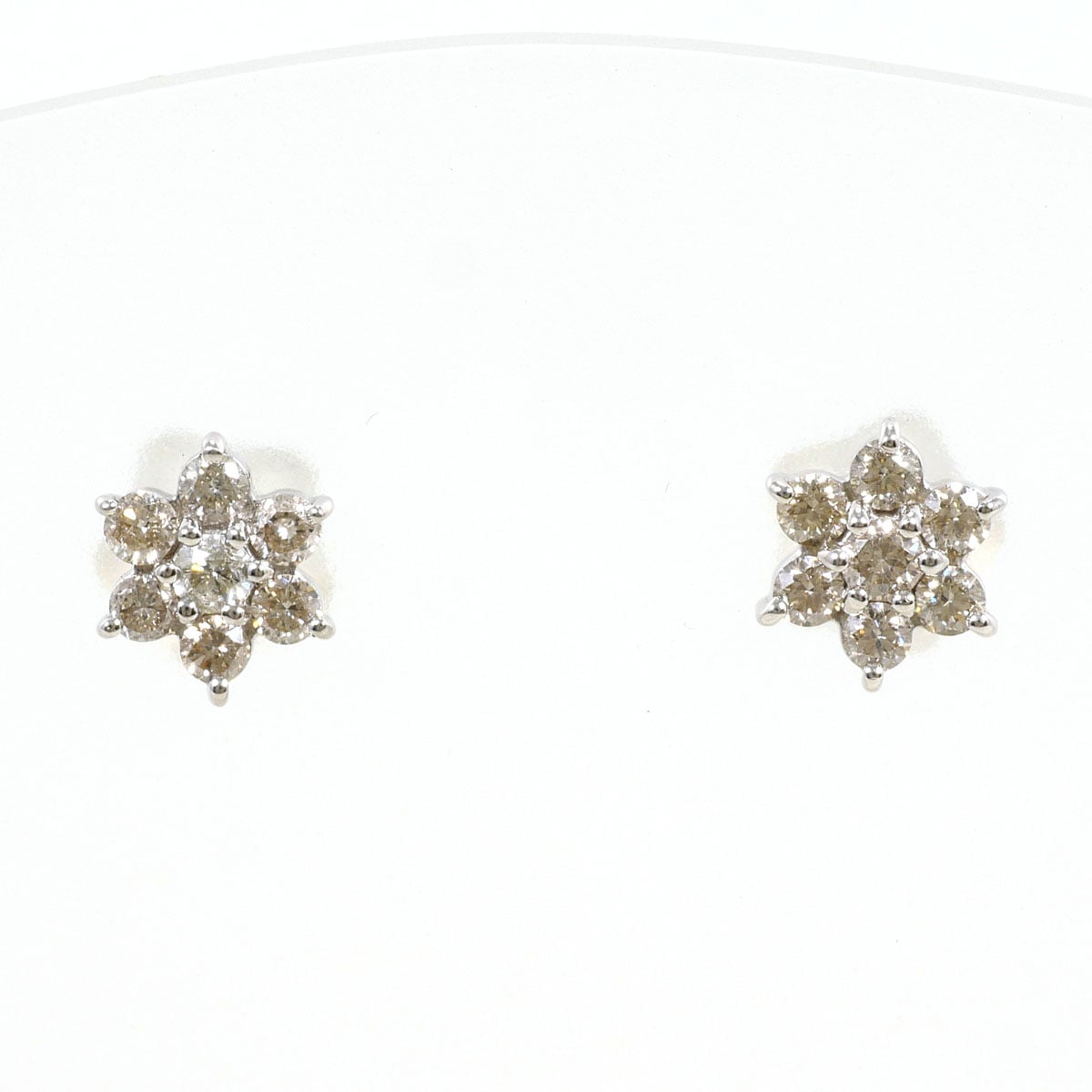 PT900 プラチナ ピアス ダイヤモンド 0.15 ct 総重量約1.2g 中古