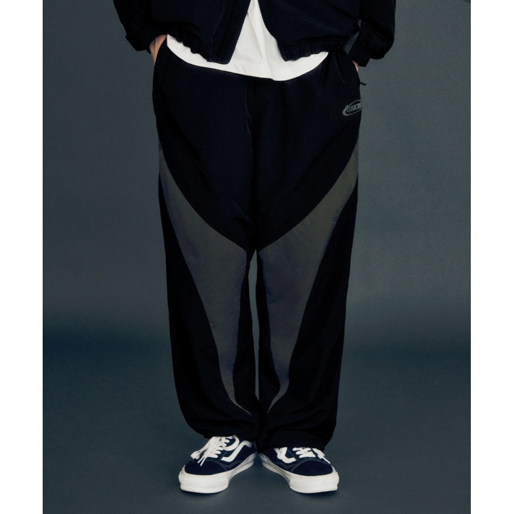 VISION ストリートウェア VSW ブロッキングウィンドパンツブラック