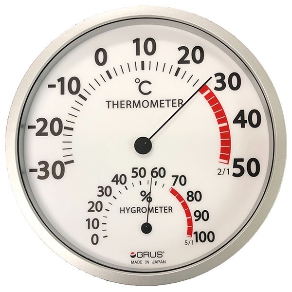 グルス アナログ温湿度計 塩素プルーフ GRS105-Cl2 GRUS
