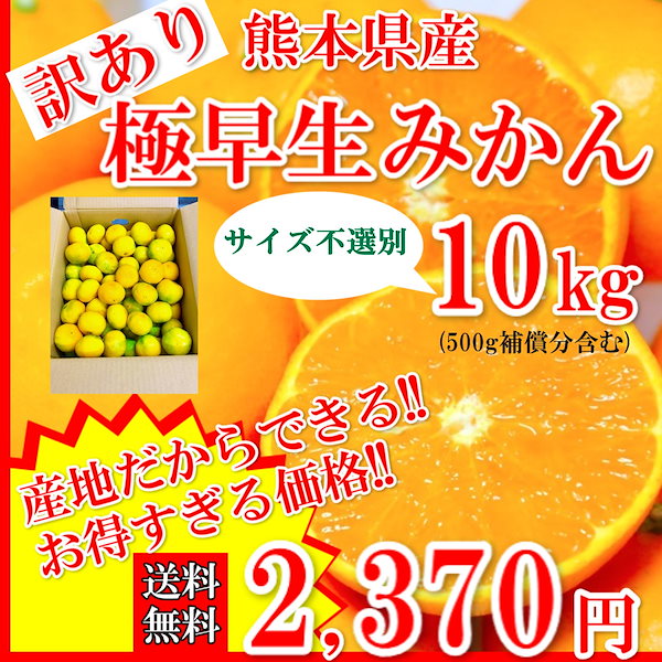 Qoo10] みかん 訳あり 送料無料 10kg(50