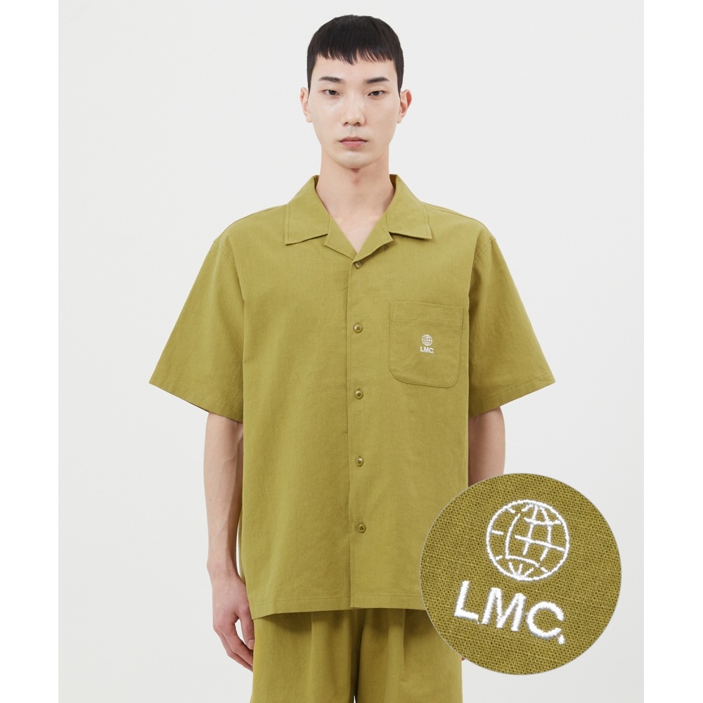 LMC グローブリネンショート SLV シャツ オリーブ