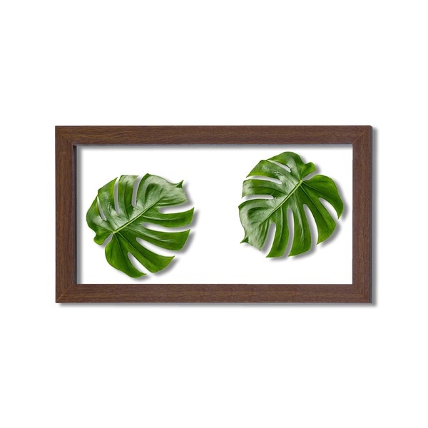 ウッドフレーム L モンステラ ブラウン 額縁 額 フレーム インテリア
