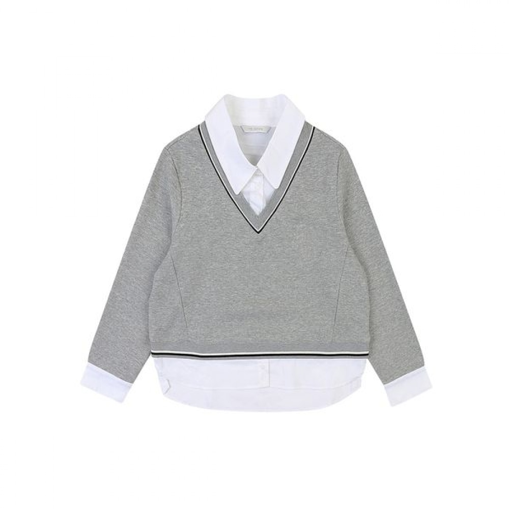 ミセンス レイヤード配色デザインシャツ_MB39BLM201Z