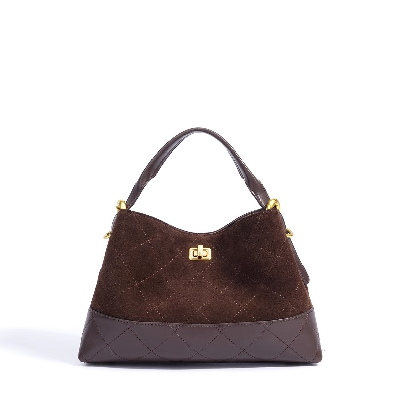 レデイースバッグトートバッグ2025夏新作本革レザースエード斜め掛け通勤大容量3カラー