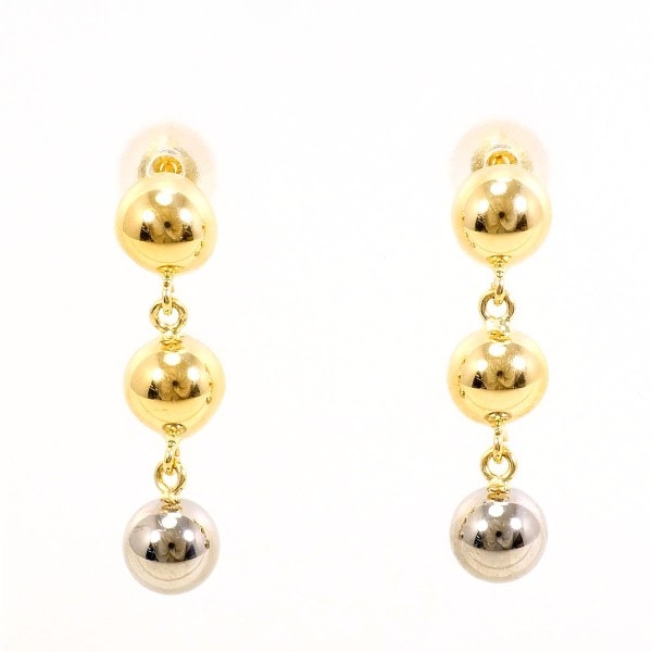 K18 18金 YG イエローゴールドWG ピアス 総重量約0.9g ジュエリー 中古