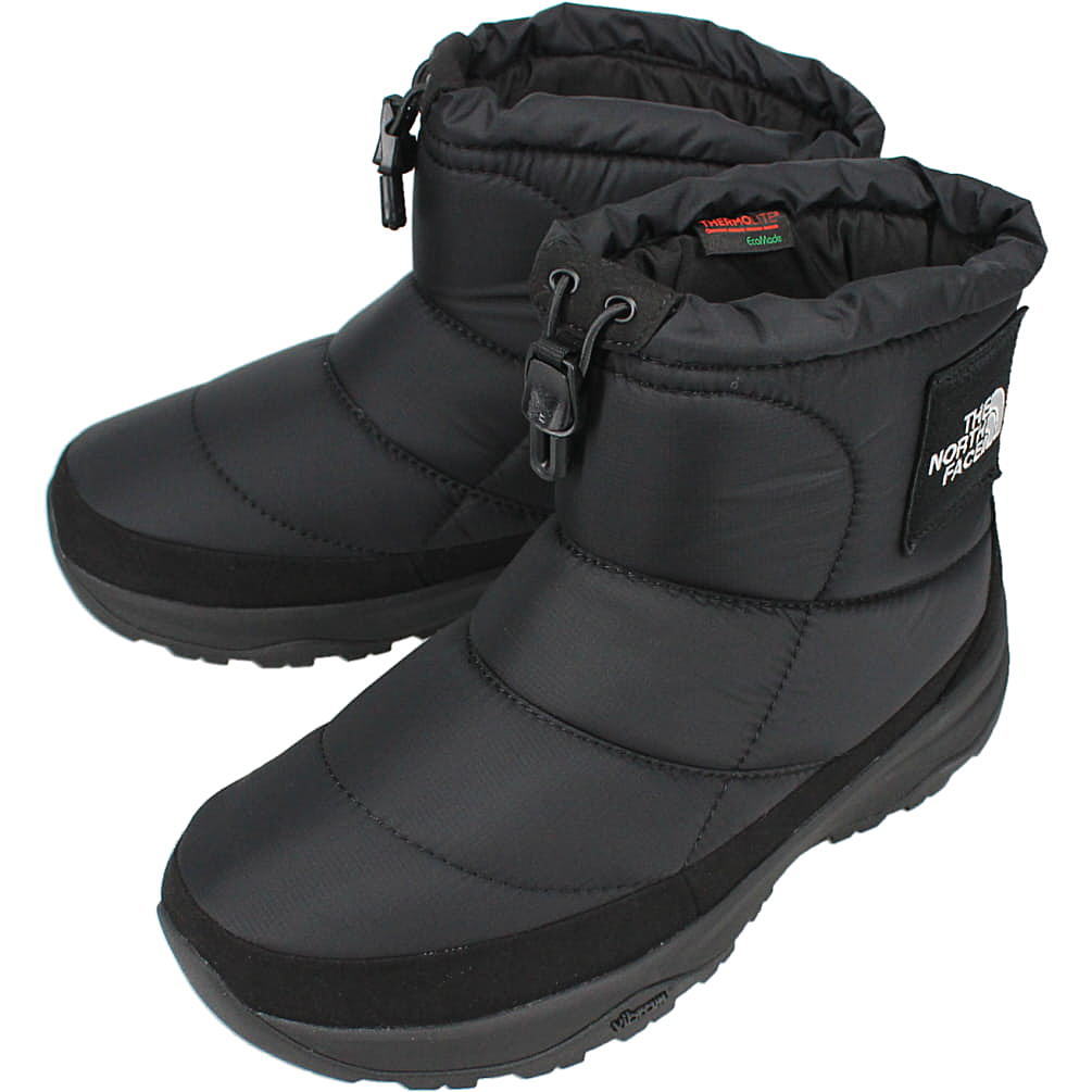 正規品 ユニセックス ヌプシ ブーティ ウォータープルーフ ロゴ ショート TNFブラック×TNFブラック NF52280 KK