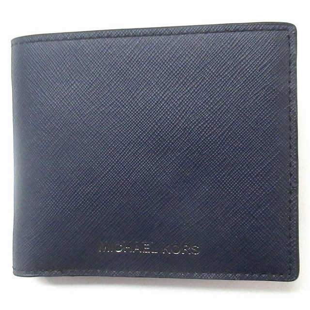 MICHAEL KORS マイケルコース アウトレット 財布 メンズ ハリソン レザー W ビルフォールド 二つ折り財布 小銭入れ付き 36U9LHRF3L NAVY