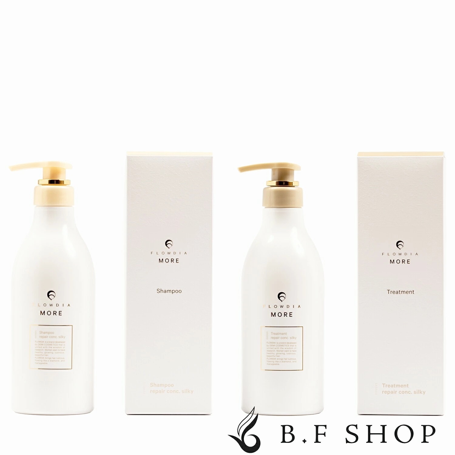 【セット品】デミ フローディアモア シャンプー リペアコンク シルキー 550ml トリートメント 550g LSC