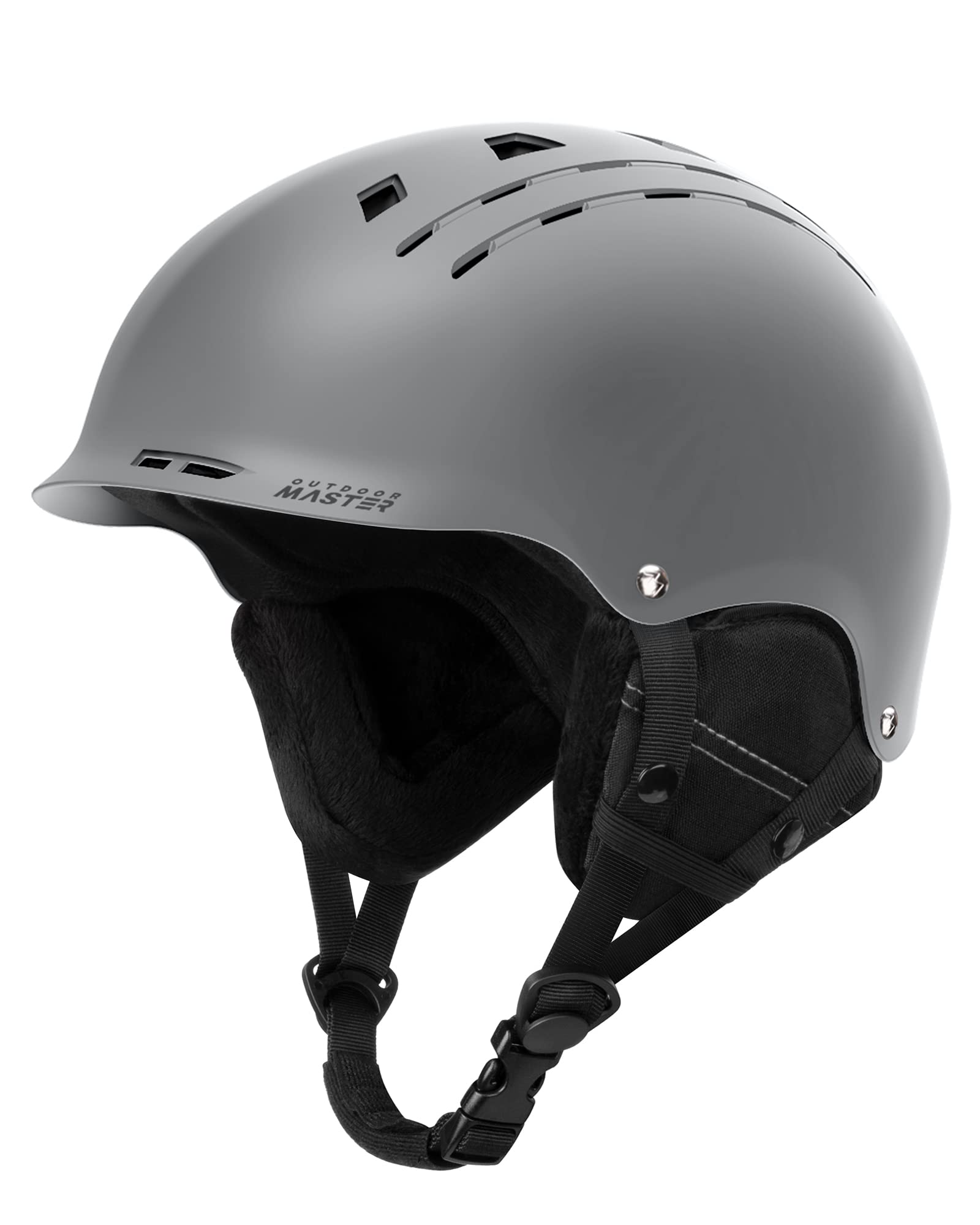 OUTDOORMASTER スキー ヘルメット アジア専用モドル スノーボード ヘルメット バイザー付き スノーヘルメット 通気スイッチ 全方位調整アジャスター 高密度EPS スキー用ヘルメット 3D