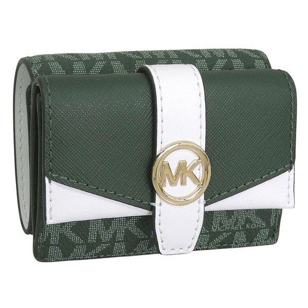 マイケルコース 財布 レディース 三つ折り財布 アウトレット ダークグリーン 35R6GGRD0B-321 MICHAEL KORS