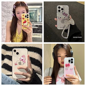 【在庫あり 当日出荷】キティちゃん iPhoneケース iPhone15 iPhone11 iPhone13 iPhoneケース クロミ キャラクター かわいい 保護の殻 iPhoneケース