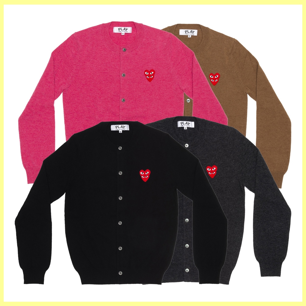 国内発送 / 正規店買付 【COMME des GARCONS】レディース 新作 ペアハート カーディガン 36,900円