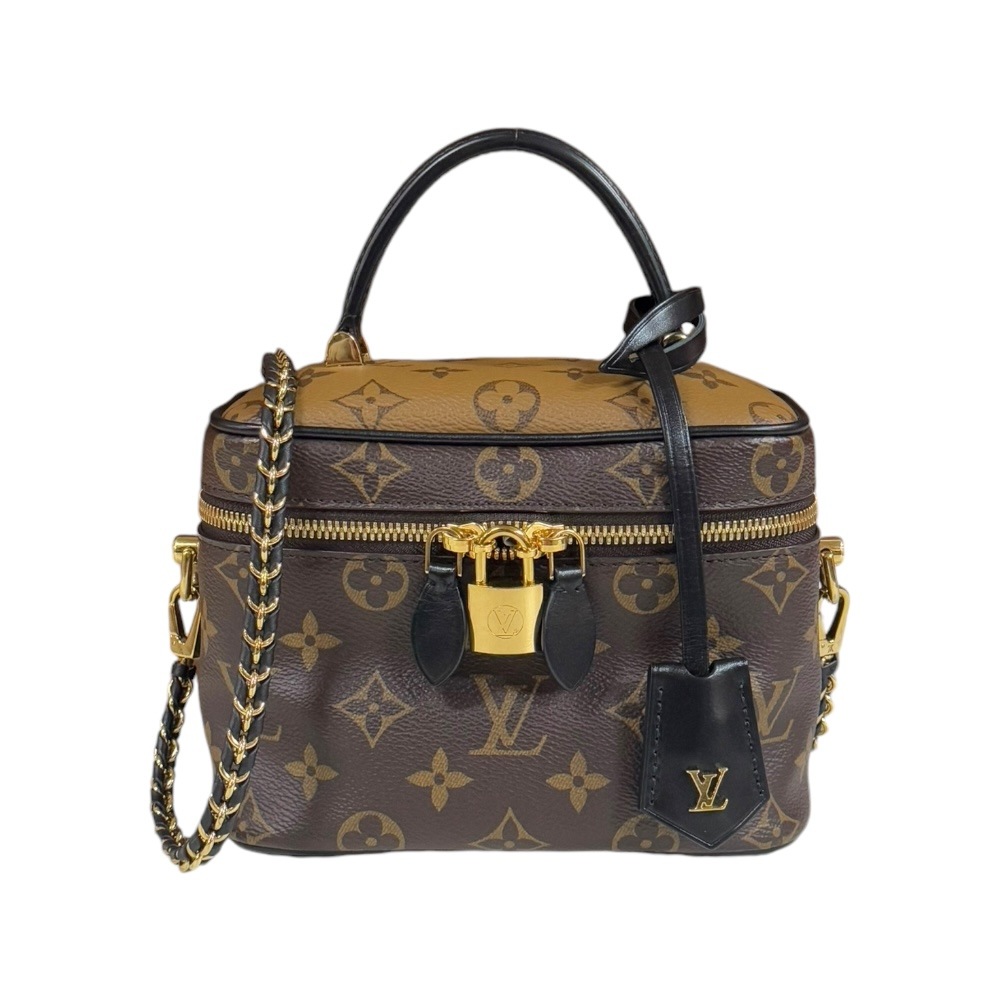 ルイヴィトン ヴァニティNV PM モノグラムリバース ショルダーバッグ モノグラムリバース M45165 ブラウン LOUIS VUITTON 中古 美品