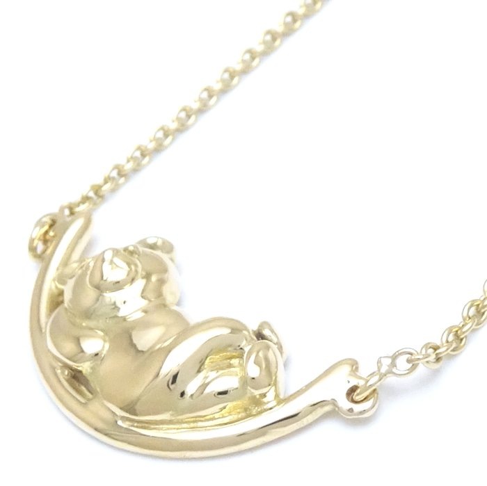 テディベア ネックレス クマモチーフ K18YG イエローゴールド/75098【中古】