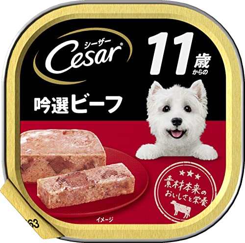 11歳からのシーザー 吟撰ビーフ ドッグフード 100g24 (まとめ買い)
