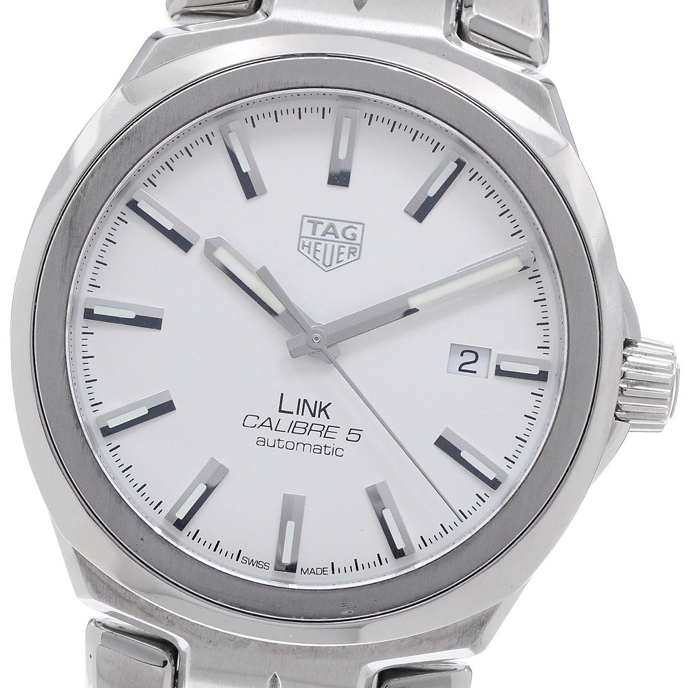 タグホイヤー TAG HEUER WBC2111 リンク キャリバー5 デイト 自動巻き メンズ 箱・保証書付き_952040【中古】