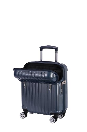 [アクタス] スーツケース ジッパー トップオープン トップス 機内持ち込み可 24L 45 cm 2.6kg ブルーカーボン