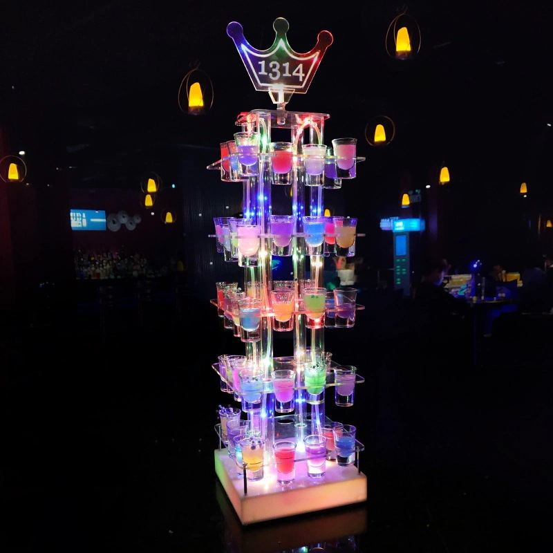 Bar光るカクテルスタンドktvシャンパン弾丸スピリットカラフルなアクの高層ビルグラスstand
