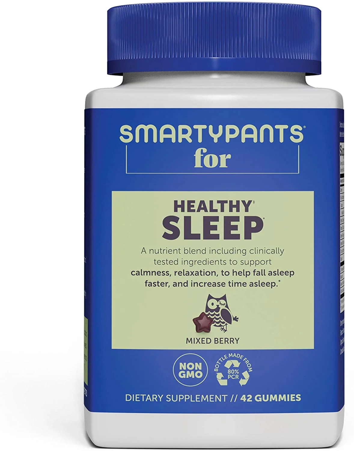 SmartyPants大人の健康睡眠毎日グミマルチビタミン:睡眠サポートのための非習慣形成落ち着き