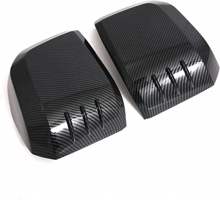 トヨタ ハイエース/HIACE 200系 6型 専用設計 サイドミラー ドアミラー カバー エアロフィン付き 左右セット( カーボン調)