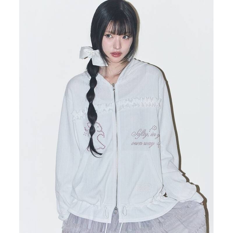 ILLIGO クロシェ ラビット フード付きジップアップ ホワイト 26SPOUT02WH 397525