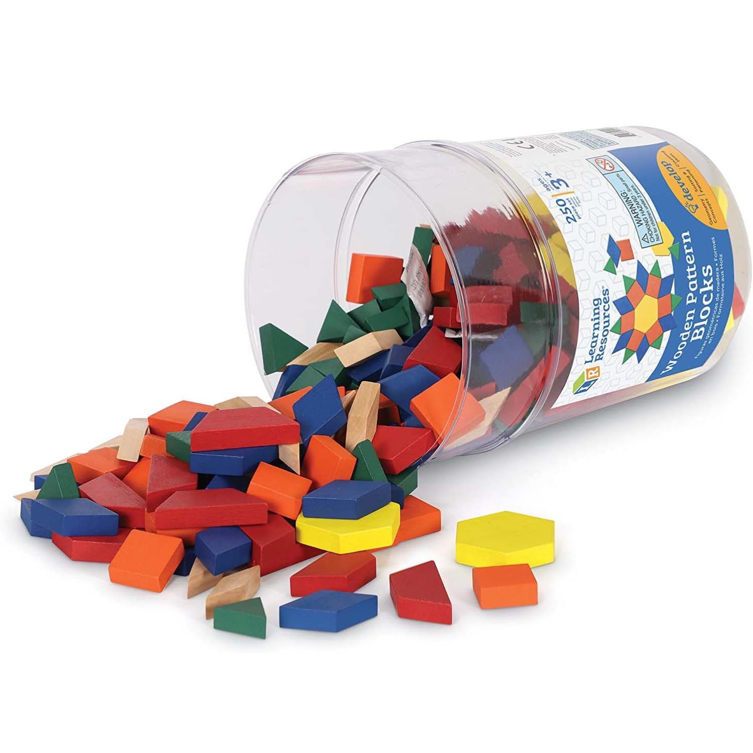 ラーニング リソーシーズ Wooden Pattern Blocks 図形ブロック 木製 LER 0334