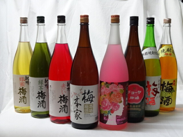 こんな梅酒福袋が欲しかったぁ　飲み比べ8本セット（中野BC 赤い梅酒 緑茶梅酒 蜂蜜梅酒　小正の梅酒