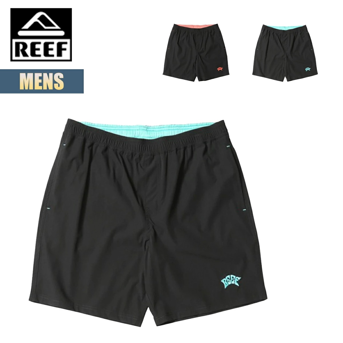 リーフ ボードショーツ 水着 メンズ ブラックエディション ショーツ REEF 7 BLACK EDITION SHORTS サーフィン 水遊び