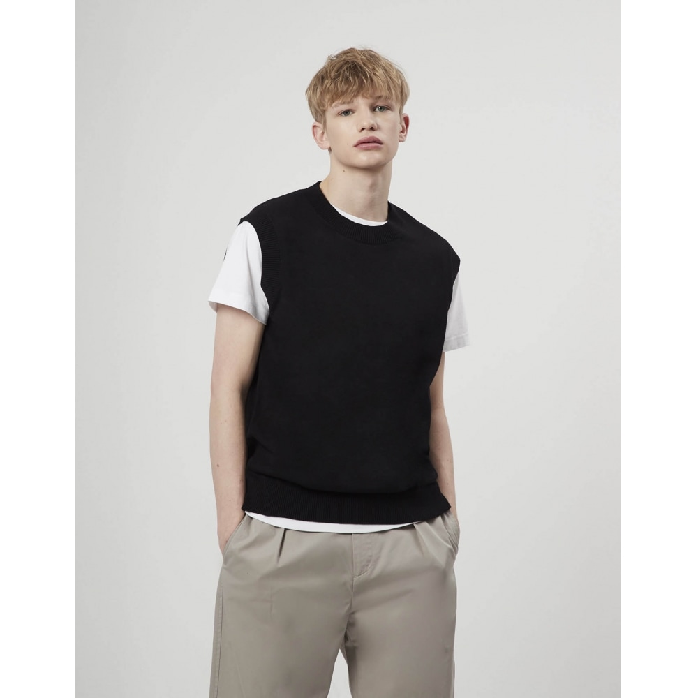 GIORDANO 052509 コットンジャージー クルーネックベスト(12GG)_3color