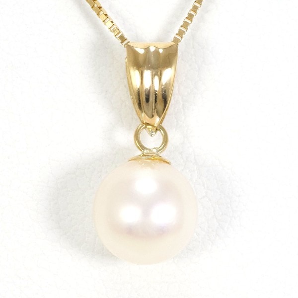 K18 18金 YG イエローゴールド ネックレス パール(真珠) 約45cm ジュエリー 中古