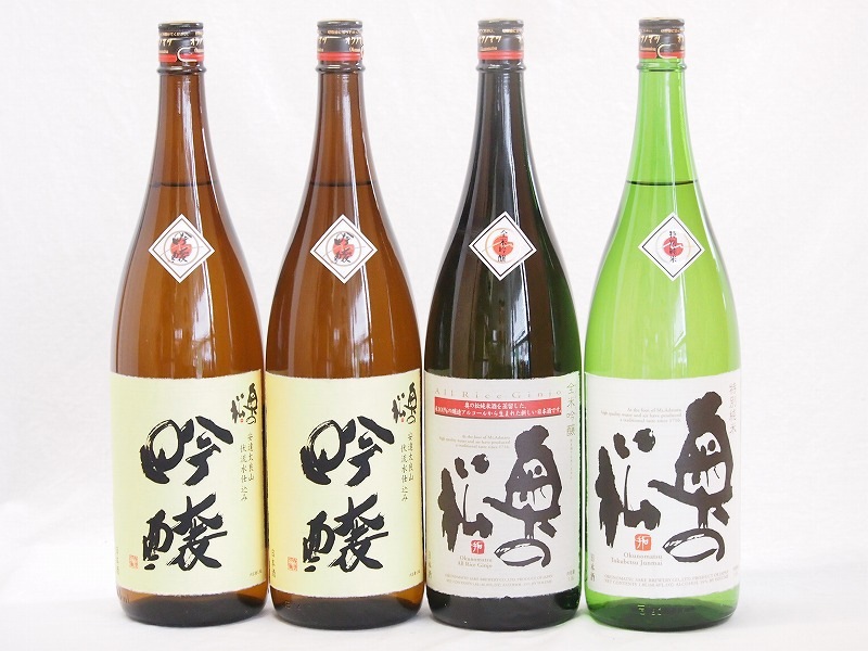福島奥の松4本セット(奥の松 全米吟醸（福島県） 奥の松 吟醸（福島県） 奥の松 特別純米（福島県）