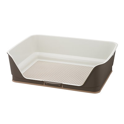 他サイト： リッチェル お掃除簡単ステップ壁付トイレ ワイド ダークブラウン ペットの商品画像