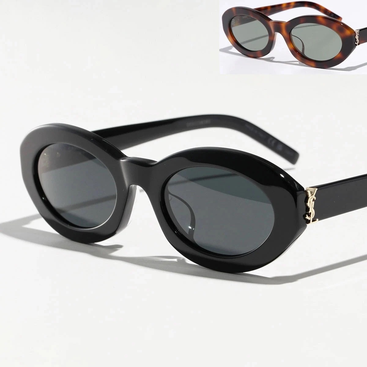 SAINT LAURENT サンローラン サングラス SL M136/F レディース オーバル型 メガネ 眼鏡 カサンドラロゴ アイウェア カラー2色