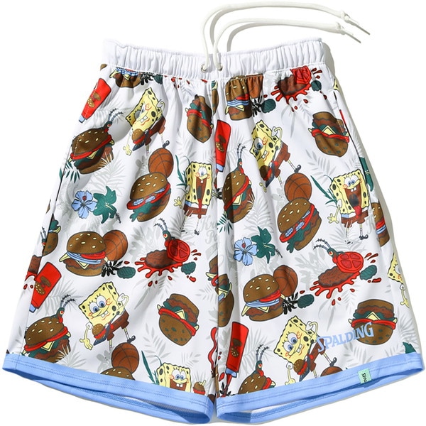 SPALDING スポルディング ジュニア ジャージーショーツ スポンジ ボブ クラビー パーティ バスケットボール トレーニングハーフパンツJ SJP25068S-2000 ジュニア キッズ