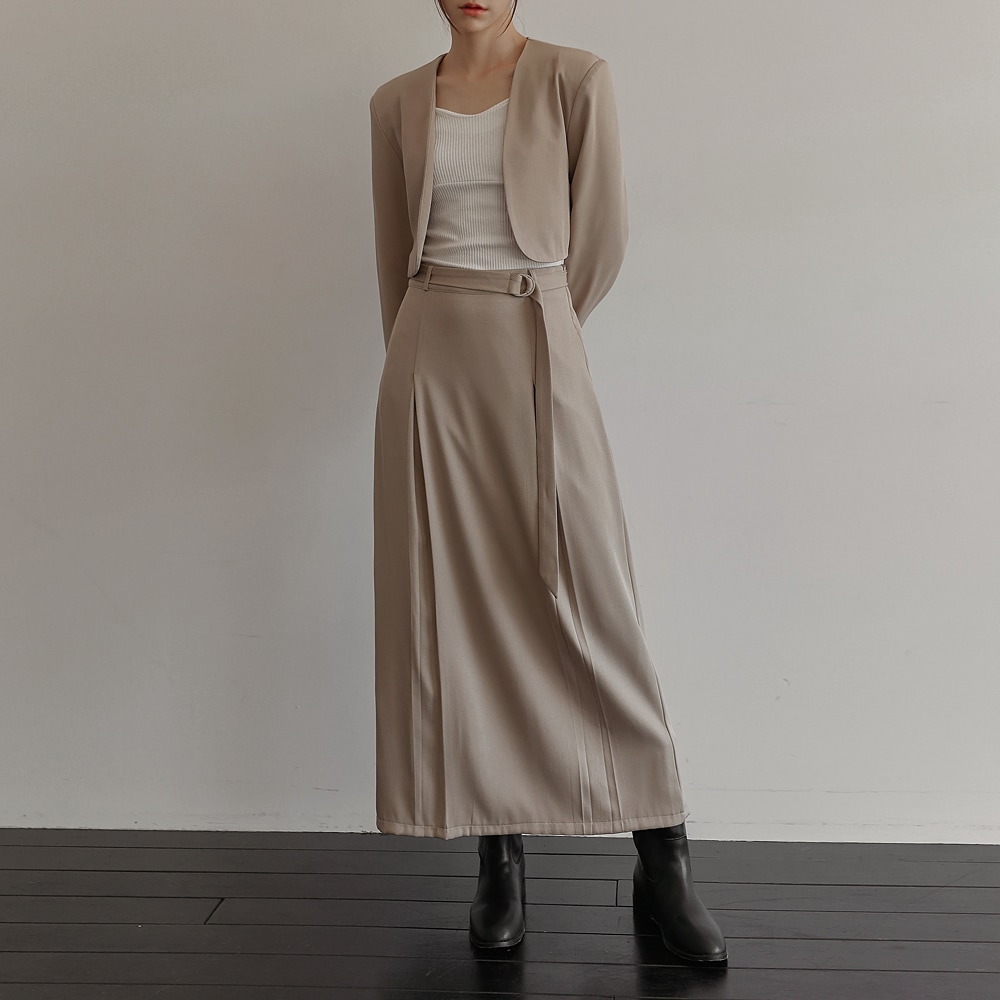 リベロジャケットベルトスカート2ピースセット