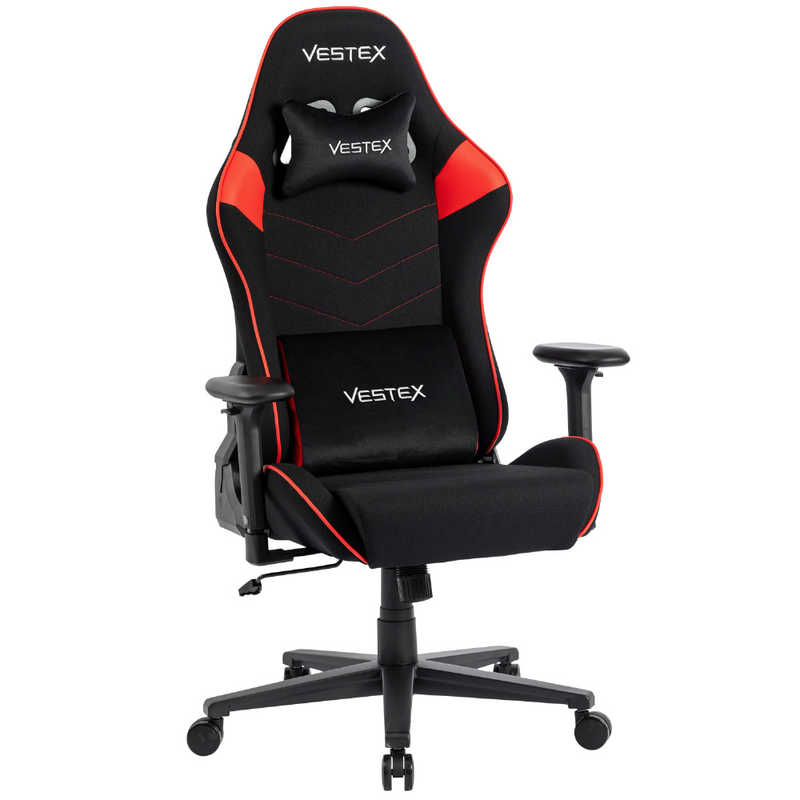 ルームワークス　ゲーミングチェア ［W720xD720xH1205～1275mm］ VESTEX S2シリーズ(フットレストなし) レッド　VES-S2RD