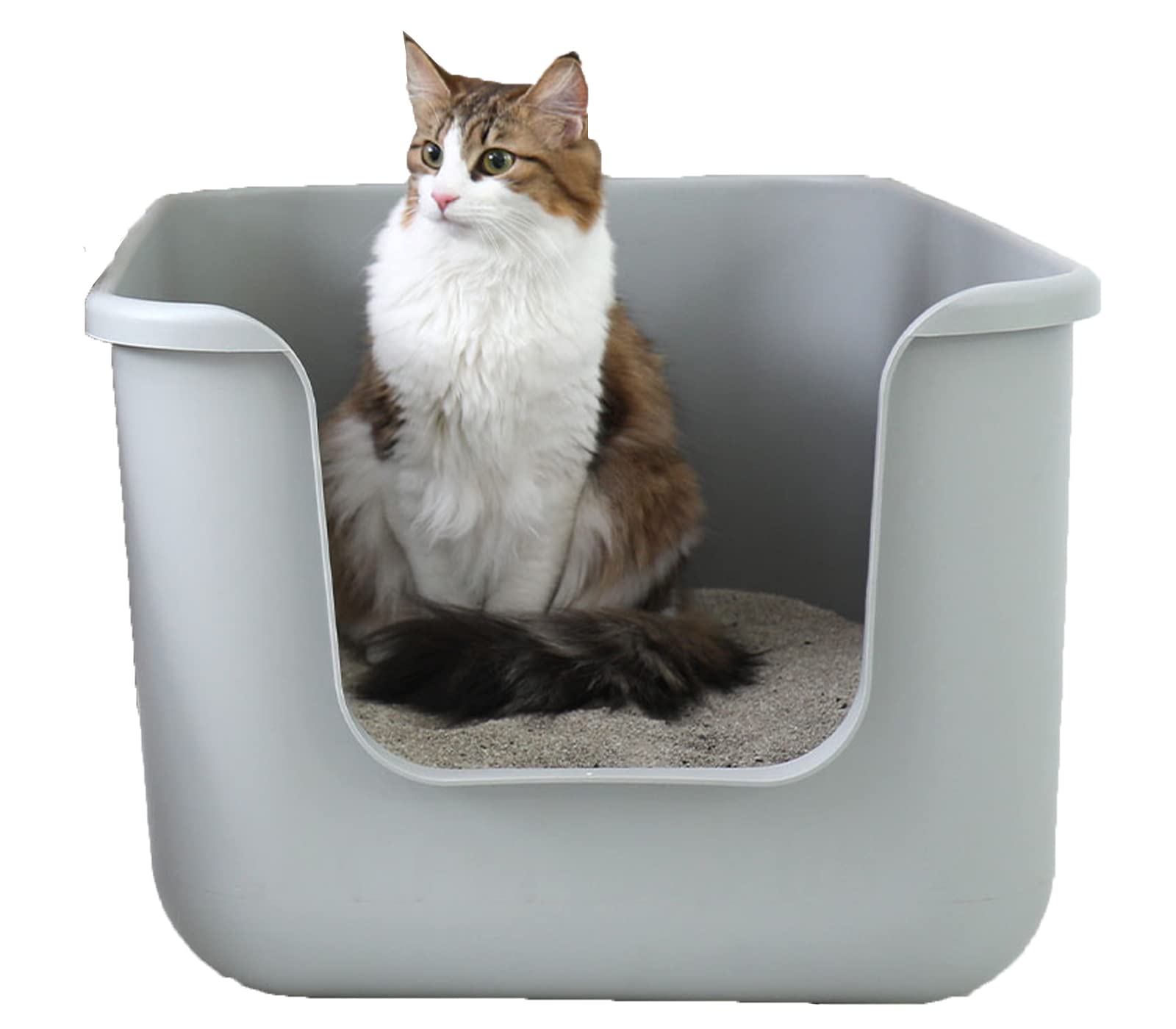 ONEKOSAMA おねこさま 猫用トイレ 大型 大容量 飛び散らない 飛び散り防止 本体 組み立て不要 2.32kg [BEAUTY PLUS/グレー]